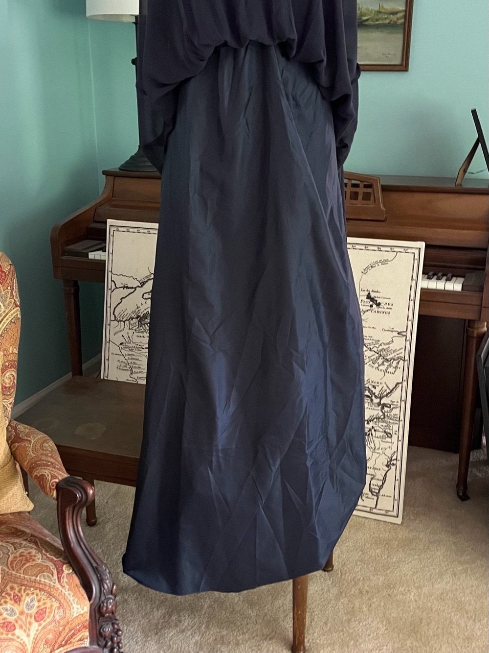 Calvin Klein Navy Blue One Shoulder Maxi Evening Formal Dress - Size 8 - *VGUC - Picture 7 of 13